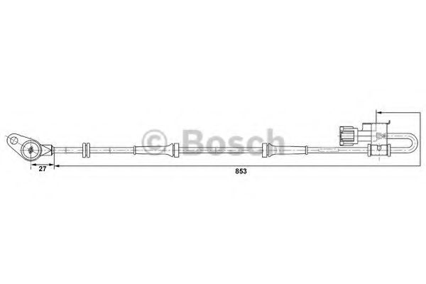 BOSCH - 0 265 006 378 - Датчик, частота вращения колеса (Тормозная система)