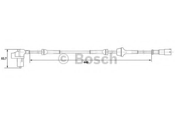 BOSCH - 0 265 006 407 - Датчик, частота вращения колеса (Тормозная система)