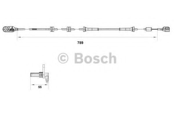 BOSCH - 0 265 007 466 - Датчик, частота вращения колеса (Тормозная система)