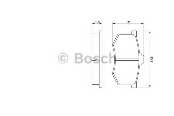 BOSCH - 0 986 424 063 - Комплект тормозных колодок, дисковый тормоз (Тормозная система)