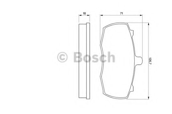 BOSCH - 0 986 424 113 - Комплект тормозных колодок, дисковый тормоз (Тормозная система)