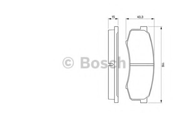 BOSCH - 0 986 424 313 - Комплект тормозных колодок, дисковый тормоз (Тормозная система)