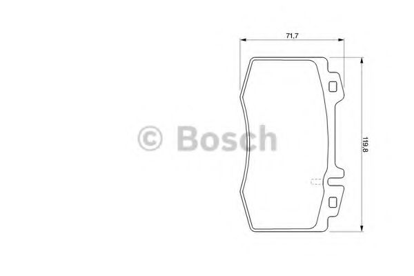 BOSCH - 0 986 494 012 - Комплект тормозных колодок, дисковый тормоз (Тормозная система)