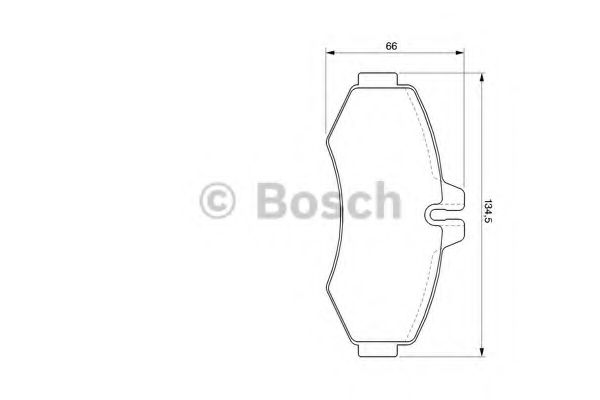 BOSCH - 0 986 424 476 - Комплект тормозных колодок, дисковый тормоз (Тормозная система)