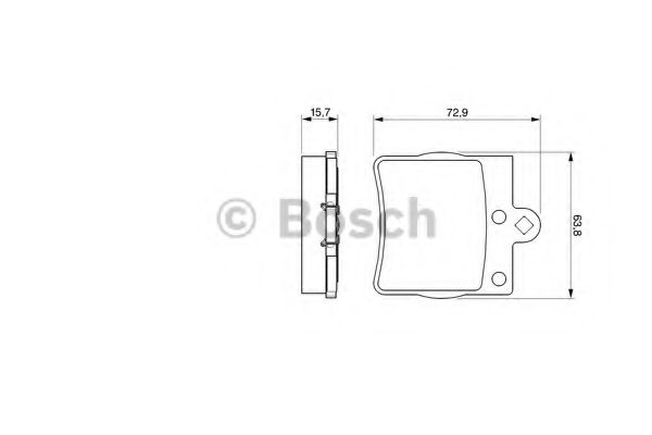 BOSCH - 0 986 494 016 - Комплект тормозных колодок, дисковый тормоз (Тормозная система)