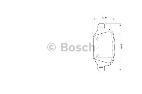 BOSCH - 0 986 424 756 - Комплект тормозных колодок, дисковый тормоз (Тормозная система)