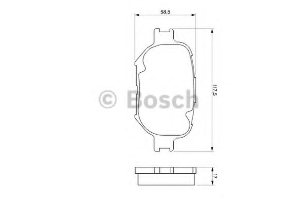 BOSCH - 0 986 424 808 - Комплект тормозных колодок, дисковый тормоз (Тормозная система)