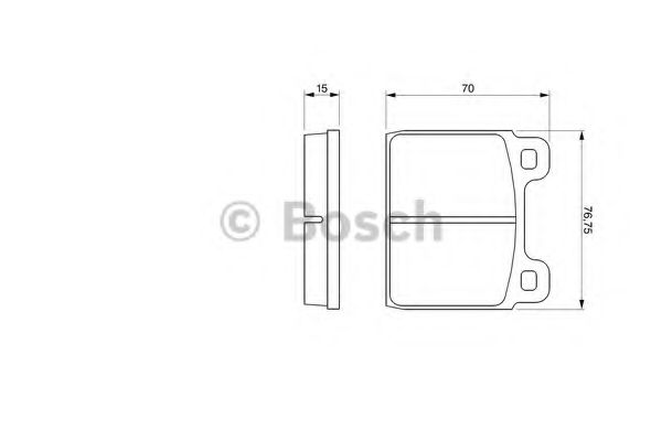 BOSCH - 0 986 460 113 - Комплект тормозных колодок, дисковый тормоз (Тормозная система)