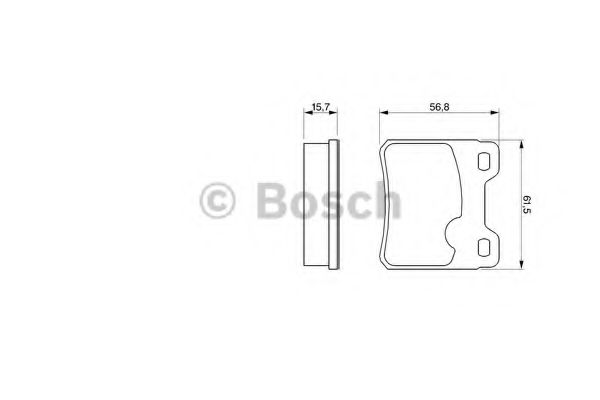 BOSCH - 0 986 460 955 - Комплект тормозных колодок, дисковый тормоз (Тормозная система)