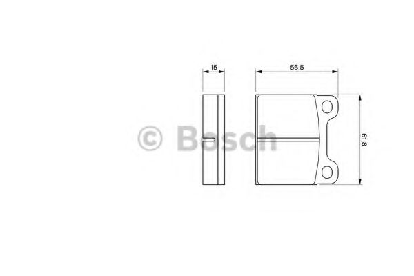 BOSCH - 0 986 461 731 - Комплект тормозных колодок, дисковый тормоз (Тормозная система)