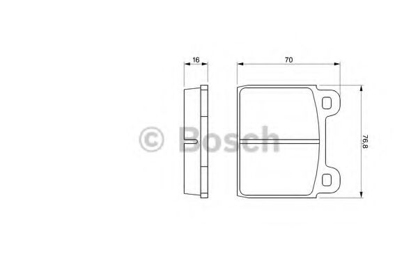 BOSCH - 0 986 464 681 - Комплект тормозных колодок, дисковый тормоз (Тормозная система)