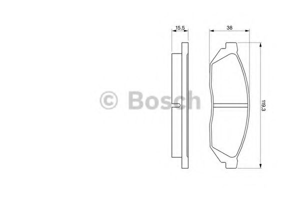 BOSCH - 0 986 467 311 - Комплект тормозных колодок, дисковый тормоз (Тормозная система)