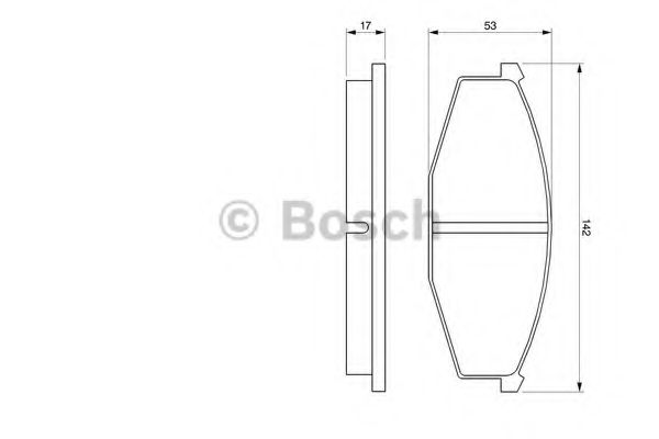 BOSCH - 0 986 468 630 - Комплект тормозных колодок, дисковый тормоз (Тормозная система)