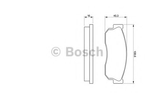 BOSCH - 0 986 469 580 - Комплект тормозных колодок, дисковый тормоз (Тормозная система)