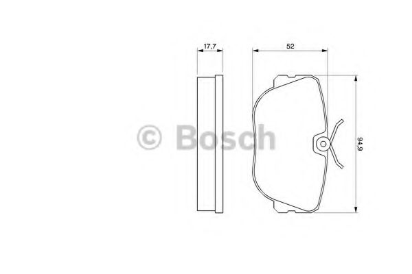 BOSCH - 0 986 490 680 - Комплект тормозных колодок, дисковый тормоз (Тормозная система)