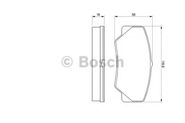 BOSCH - 0 986 491 410 - Комплект тормозных колодок, дисковый тормоз (Тормозная система)