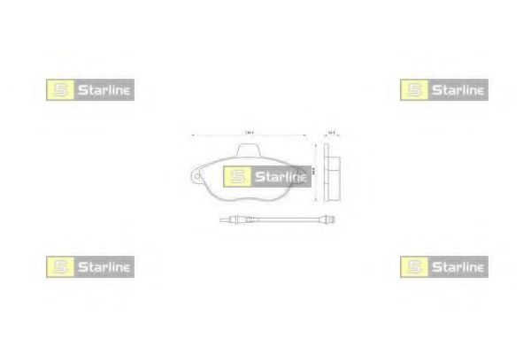 STARLINE - BD S082 - Комплект тормозных колодок, дисковый тормоз