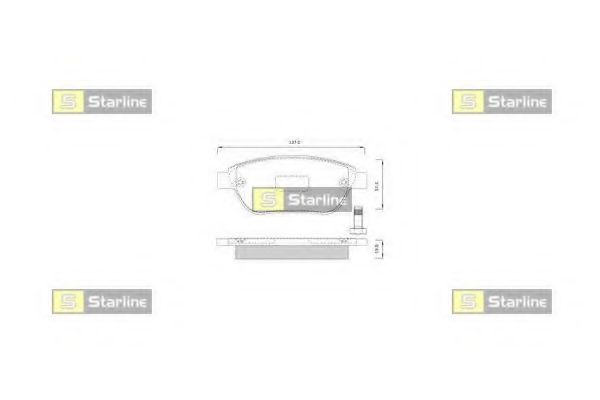 STARLINE - BD S248 - Комплект тормозных колодок, дисковый тормоз