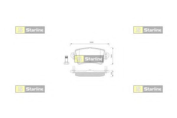 STARLINE - BD S251 - Комплект тормозных колодок, дисковый тормоз