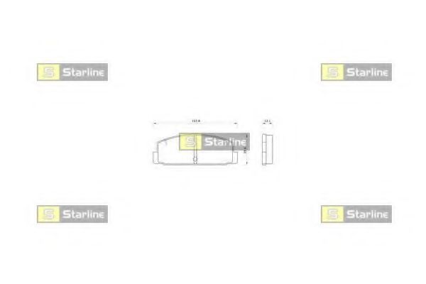 STARLINE - BD S262 - Комплект тормозных колодок, дисковый тормоз