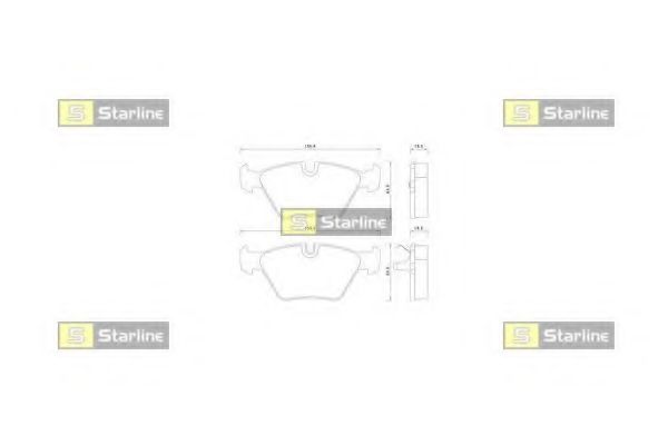 STARLINE - BD S359 - Комплект тормозных колодок, дисковый тормоз