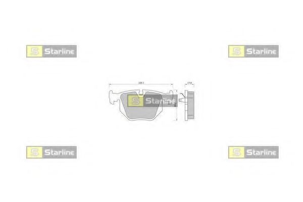 STARLINE - BD S363 - Комплект тормозных колодок, дисковый тормоз