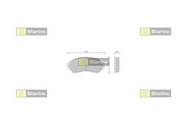 STARLINE - BDS421 - Комплект тормозных колодок, дисковый тормоз