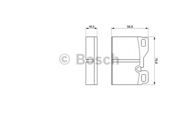 BOSCH - 0 986 424 062 - Комплект тормозных колодок, дисковый тормоз (Тормозная система)