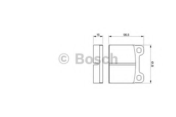 BOSCH - 0 986 460 346 - Комплект тормозных колодок, дисковый тормоз (Тормозная система)