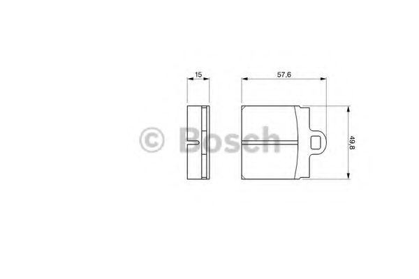 BOSCH - 0 986 460 701 - Комплект тормозных колодок, дисковый тормоз (Тормозная система)