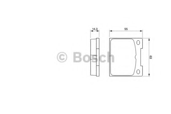 BOSCH - 0 986 460 881 - Комплект тормозных колодок, дисковый тормоз (Тормозная система)