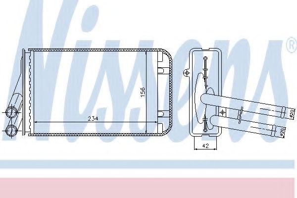 NISSENS - 70229 - Теплообменник, отопление салона (Отопление / вентиляция)