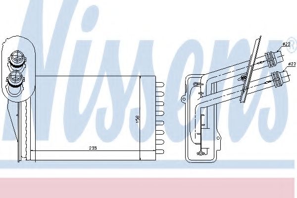 NISSENS - 73850 - Теплообменник, отопление салона (Отопление / вентиляция)