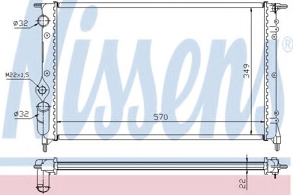 NISSENS - 63925 - Радиатор, охлаждение двигателя (Охлаждение)