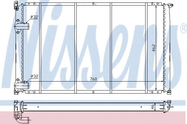 NISSENS - 63922 - Радиатор, охлаждение двигателя (Охлаждение)