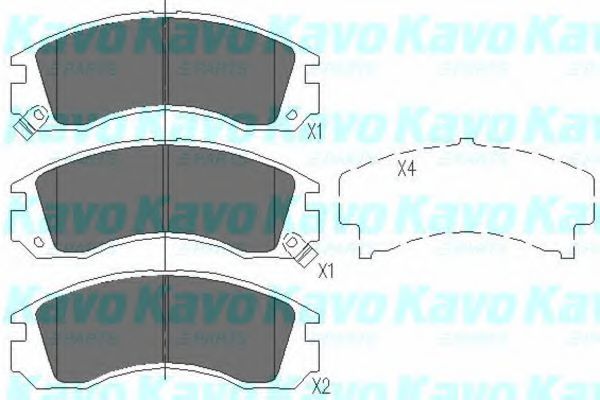 KAVO PARTS - KBP-5503 - Комплект тормозных колодок, дисковый тормоз (Тормозная система)