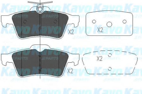 KAVO PARTS - KBP-6554 - Комплект тормозных колодок, дисковый тормоз (Тормозная система)