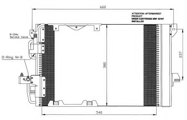 NRF - 35416 - Конденсатор, кондиционер (Кондиционер)