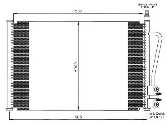 NRF - 35524 - Конденсатор, кондиционер (Кондиционер)