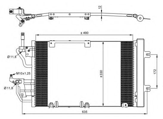 NRF - 35633 - Конденсатор, кондиционер (Кондиционер)