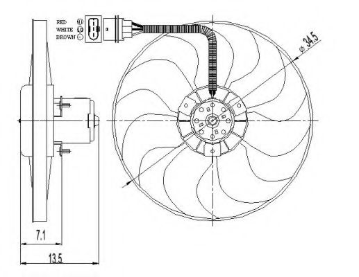 NRF - 47397 - Вентилятор, охлаждение двигателя (Охлаждение)
