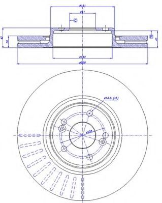 CAR - 142.363 - Тормозной диск (Тормозная система)