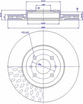 CAR - 142.412 - Тормозной диск (Тормозная система)