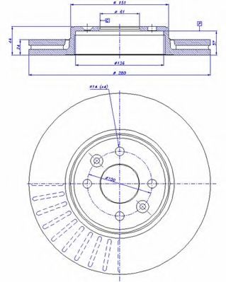 CAR - 142.547 - Тормозной диск (Тормозная система)