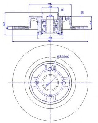 CAR - 142.694 - Тормозной диск (Тормозная система)