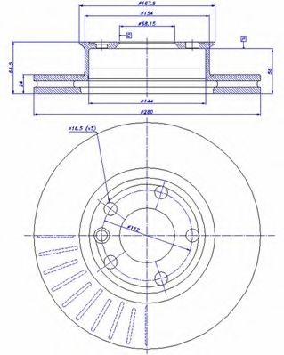 CAR - 142.732 - Тормозной диск (Тормозная система)