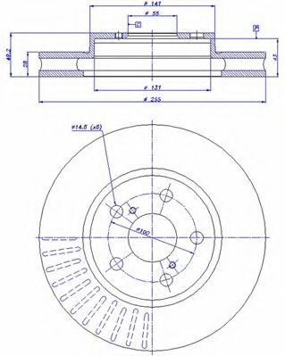 CAR - 142.864 - Тормозной диск (Тормозная система)