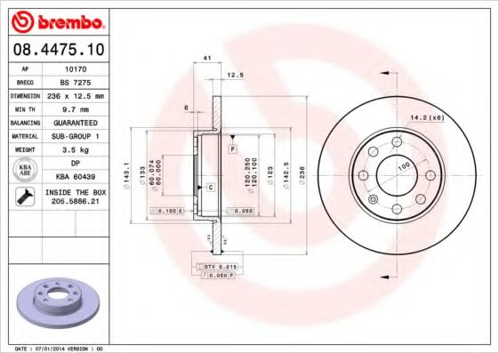 AP - 10170 - Тормозной диск (Тормозная система)