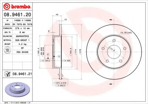 AP - 14899 - Тормозной диск (Тормозная система)