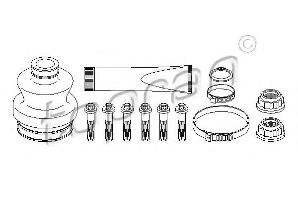 TOPRAN - 400 720 - Комплект пылника, приводной вал (Привод колеса)